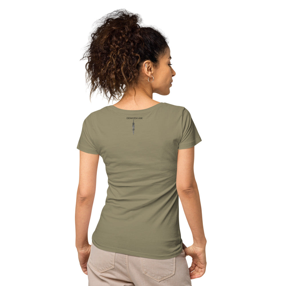 DENKYEM ASE "Benin Bronzes FESTAC '77 Retro" Women’s basic organic t-shirt