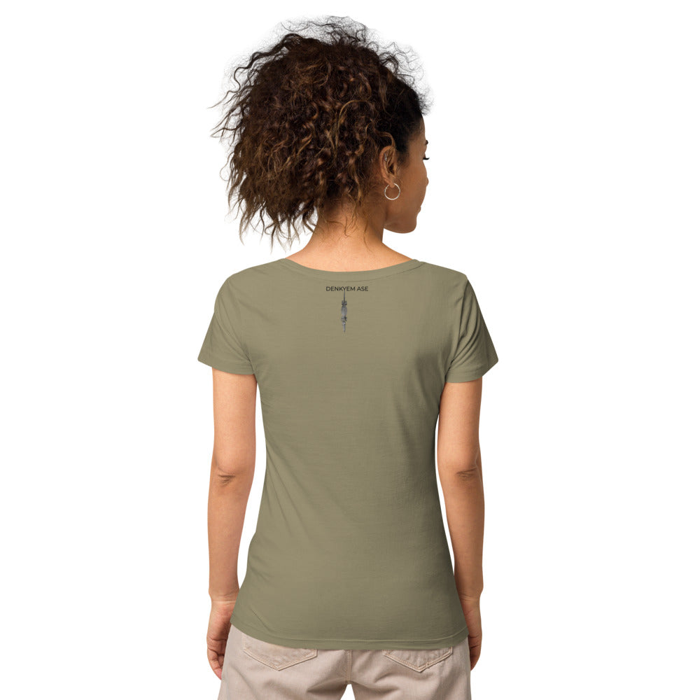 DENKYEM ASE "Benin Bronzes FESTAC '77 Retro" Women’s basic organic t-shirt