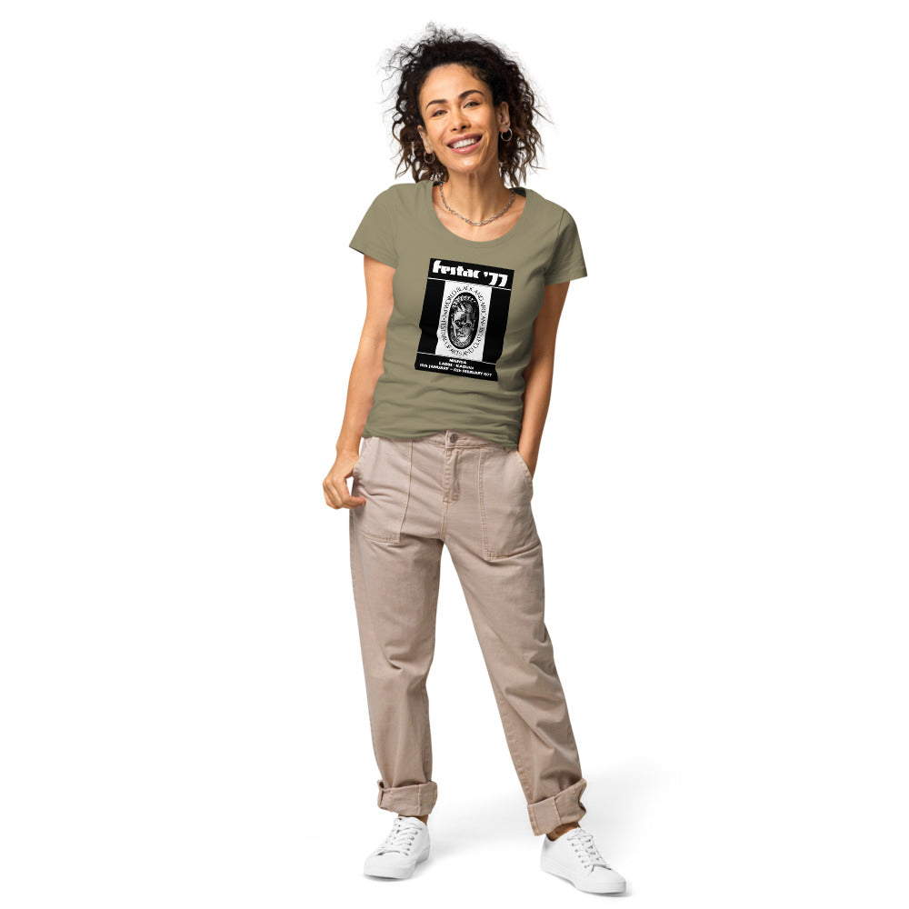 DENKYEM ASE "Benin Bronzes FESTAC '77 Retro" Women’s basic organic t-shirt