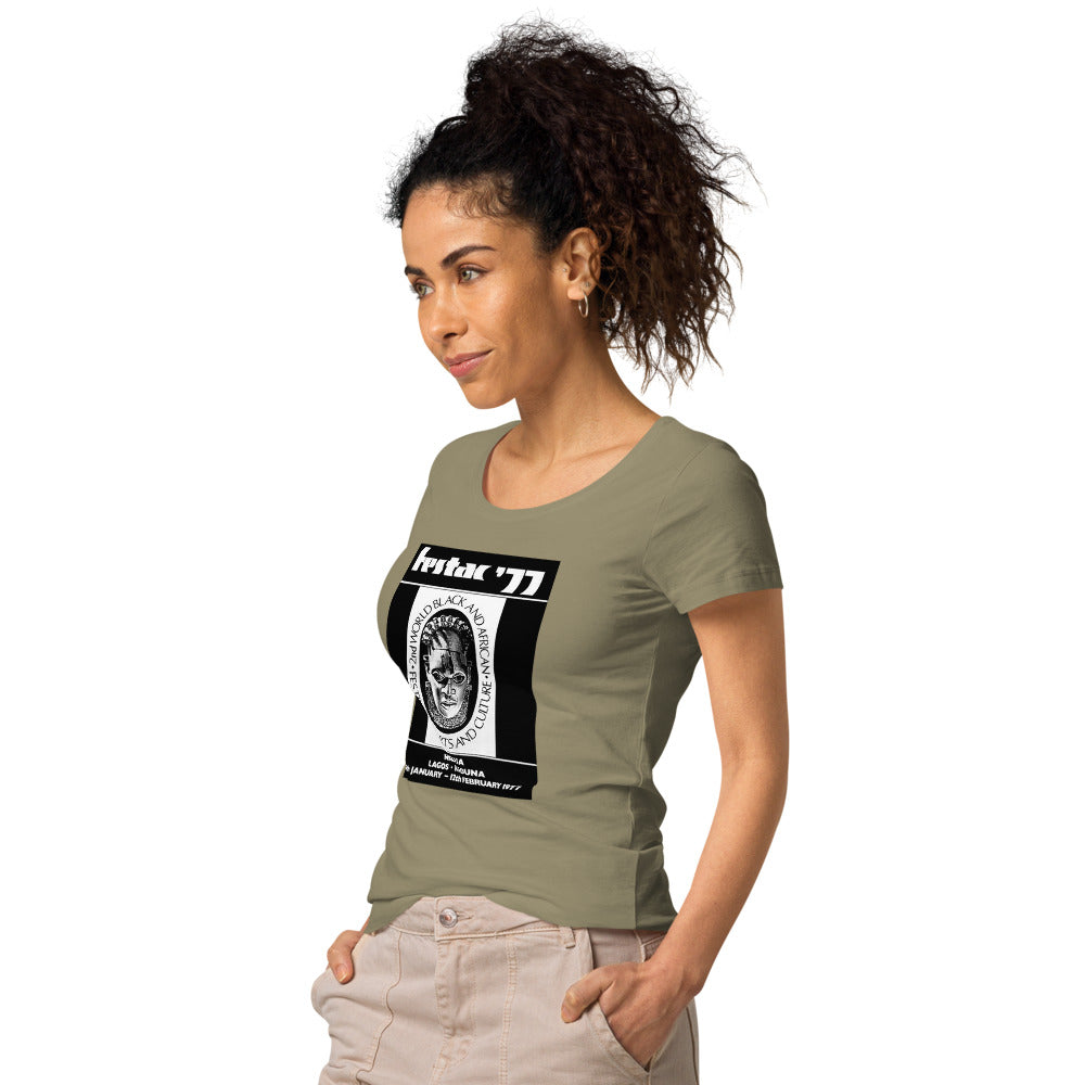 DENKYEM ASE "Benin Bronzes FESTAC '77 Retro" Women’s basic organic t-shirt