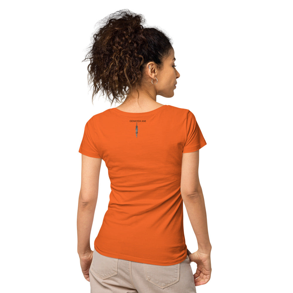 DENKYEM ASE "Benin Bronzes FESTAC '77 Retro" Women’s basic organic t-shirt