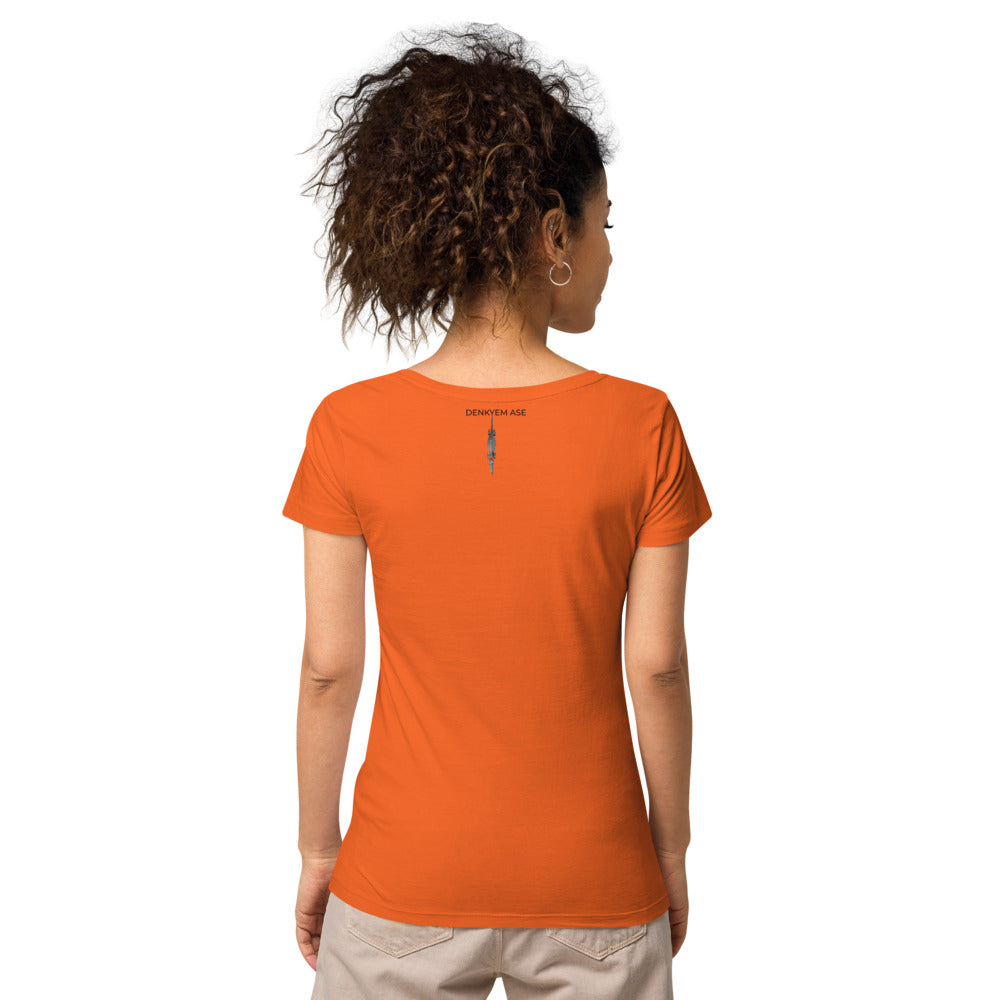 DENKYEM ASE "Benin Bronzes FESTAC '77 Retro" Women’s basic organic t-shirt