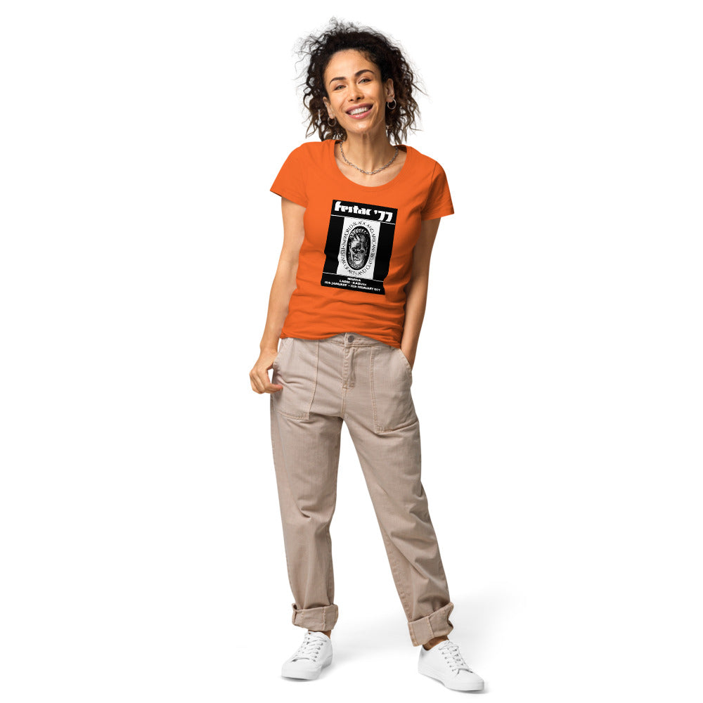 DENKYEM ASE "Benin Bronzes FESTAC '77 Retro" Women’s basic organic t-shirt