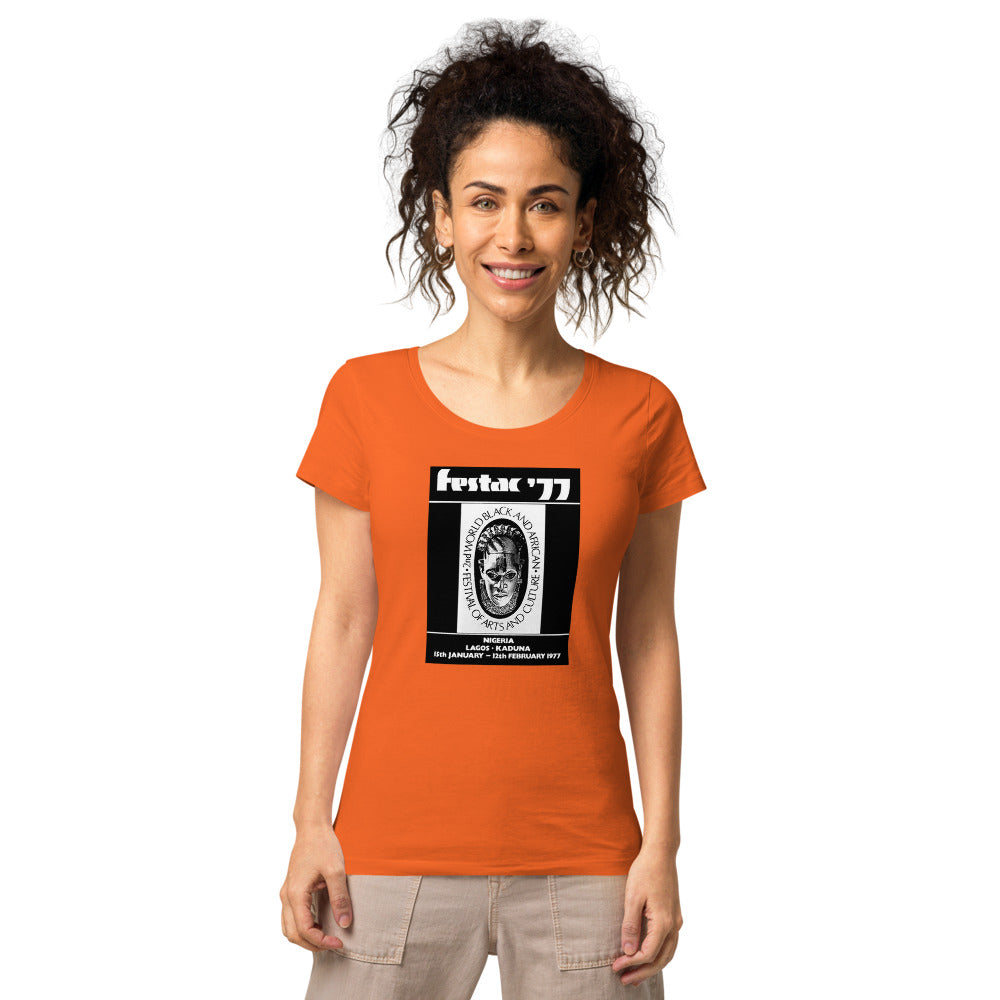 DENKYEM ASE "Benin Bronzes FESTAC '77 Retro" Women’s basic organic t-shirt