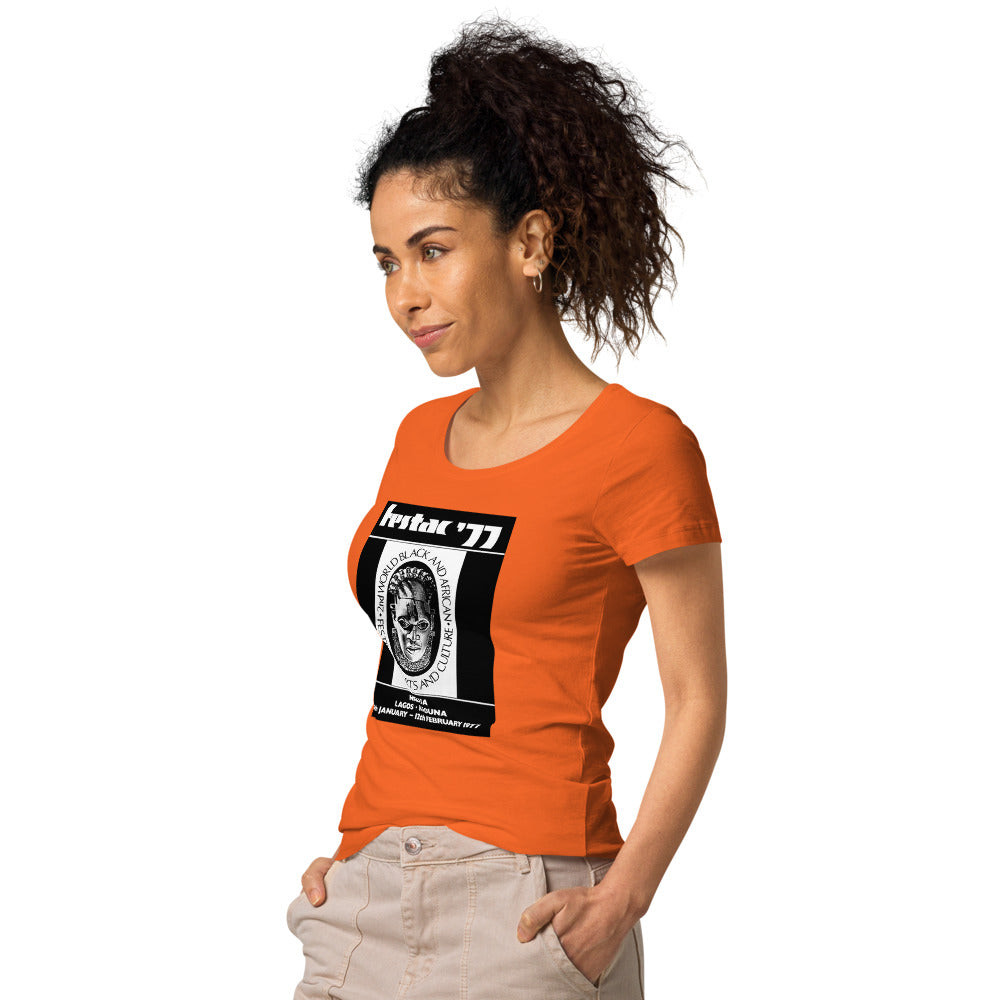 DENKYEM ASE "Benin Bronzes FESTAC '77 Retro" Women’s basic organic t-shirt