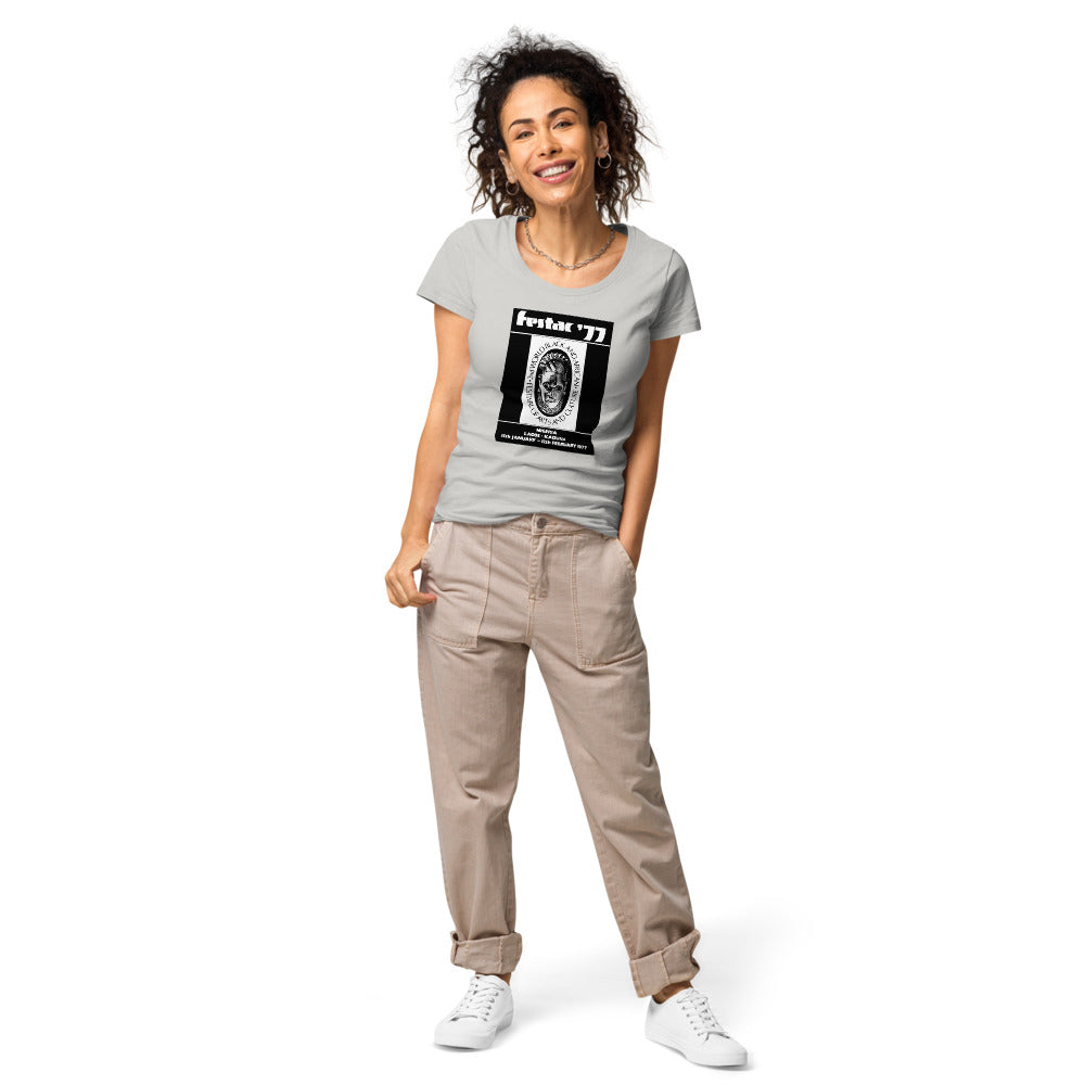 DENKYEM ASE "Benin Bronzes FESTAC '77 Retro" Women’s basic organic t-shirt