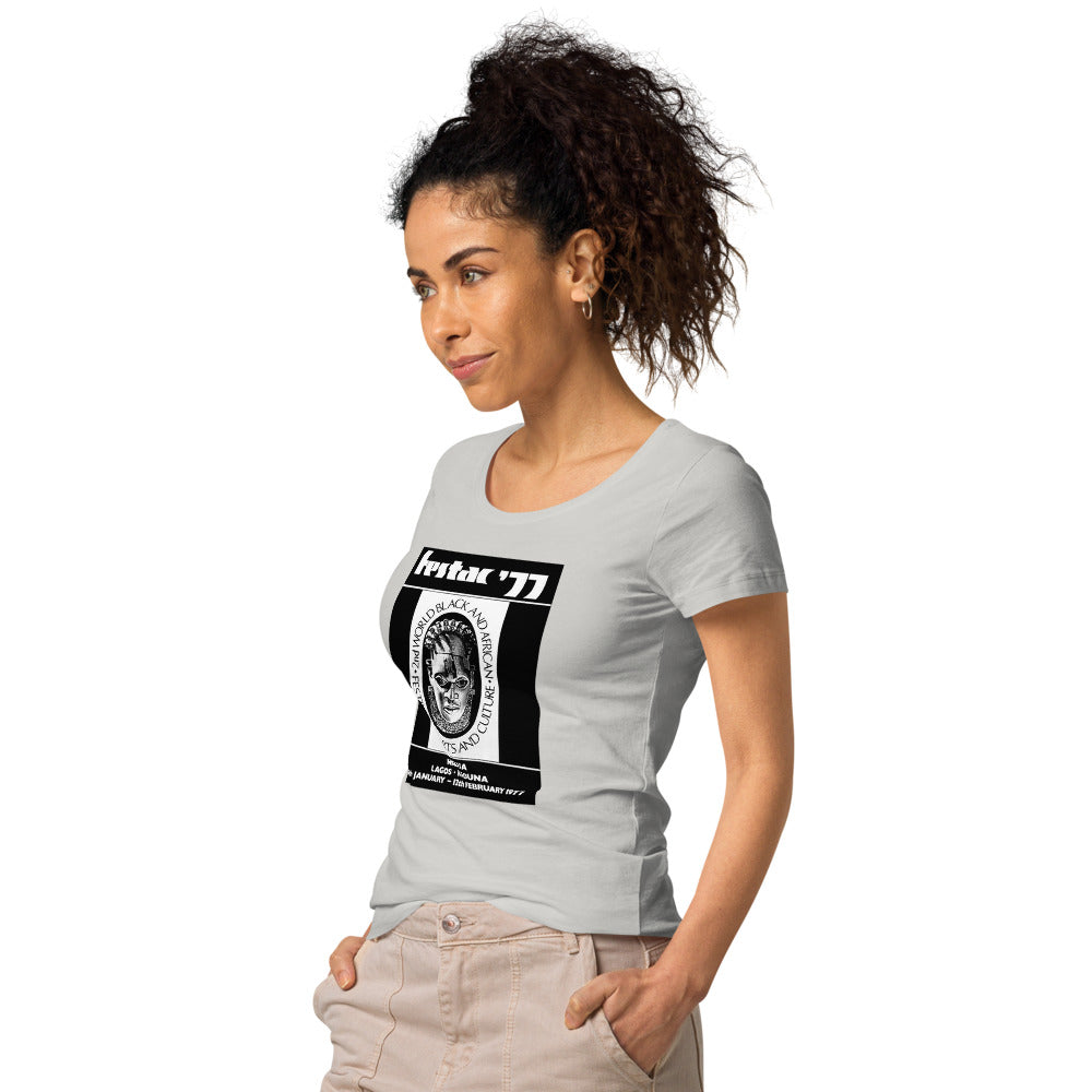 DENKYEM ASE "Benin Bronzes FESTAC '77 Retro" Women’s basic organic t-shirt