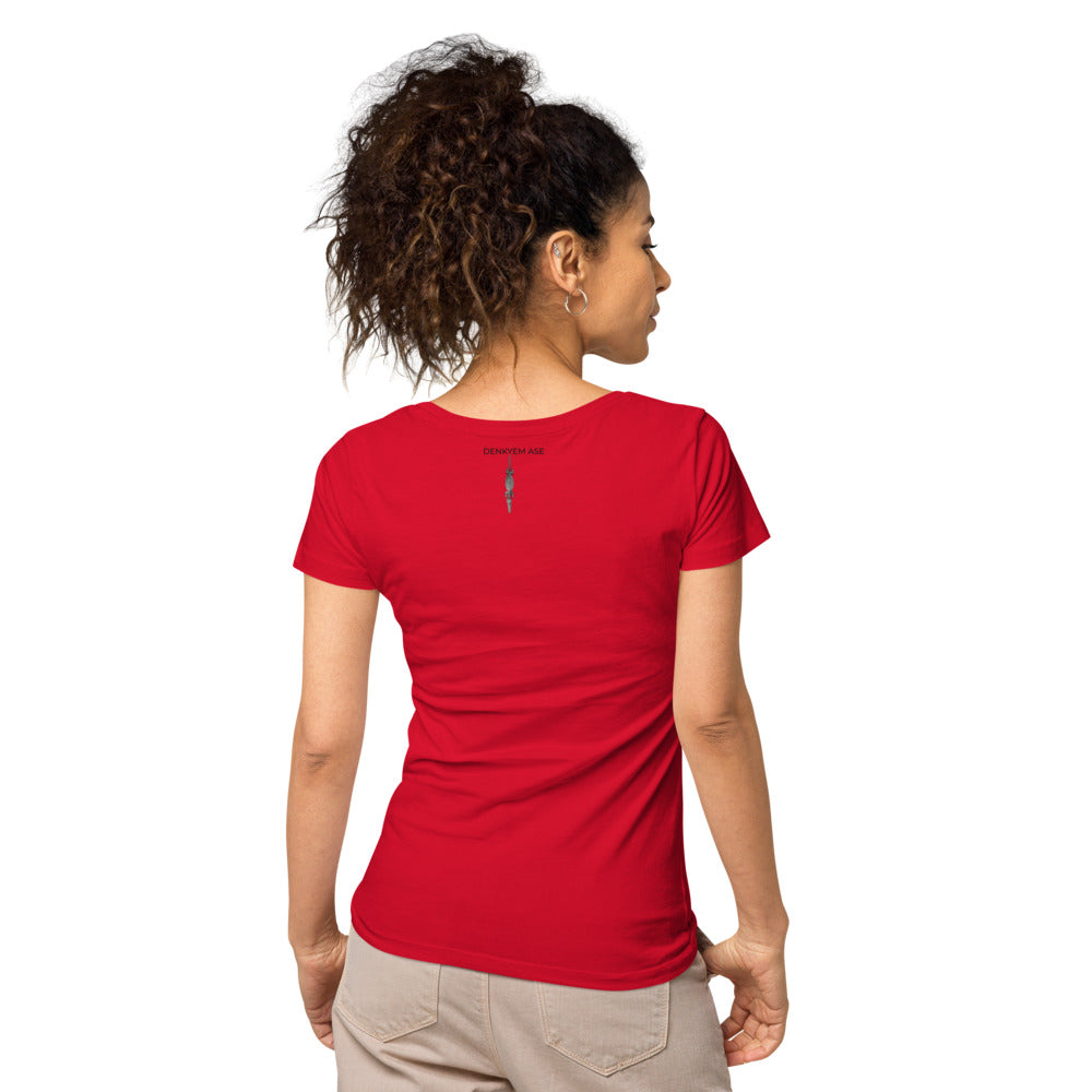 DENKYEM ASE "Benin Bronzes FESTAC '77 Retro" Women’s basic organic t-shirt