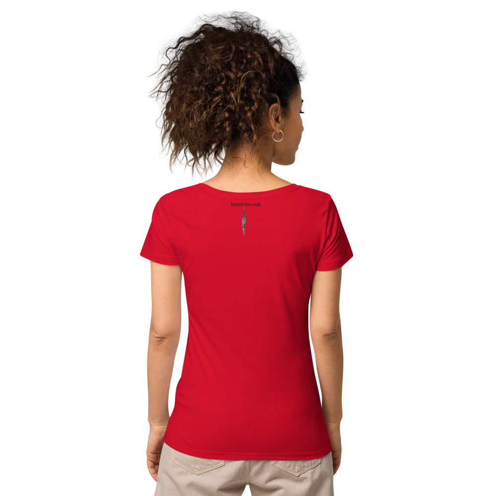DENKYEM ASE "Benin Bronzes FESTAC '77 Retro" Women’s basic organic t-shirt