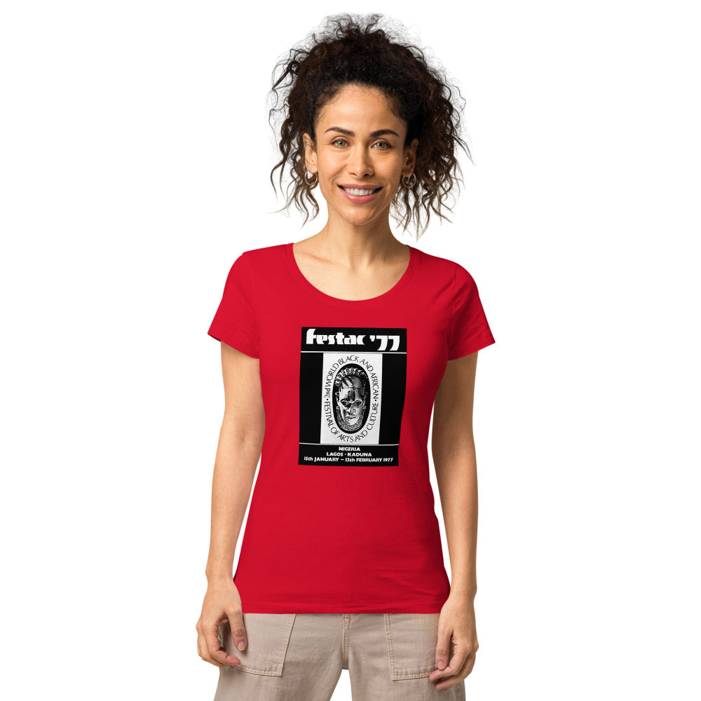 DENKYEM ASE "Benin Bronzes FESTAC '77 Retro" Women’s basic organic t-shirt