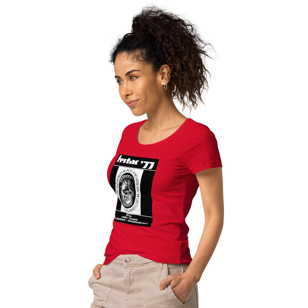 DENKYEM ASE "Benin Bronzes FESTAC '77 Retro" Women’s basic organic t-shirt