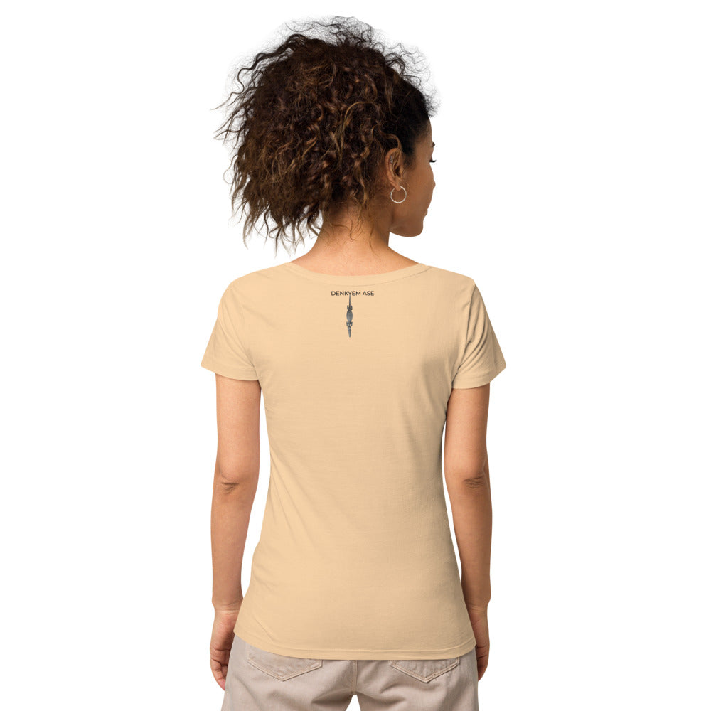 DENKYEM ASE "Benin Bronzes FESTAC '77 Retro" Women’s basic organic t-shirt