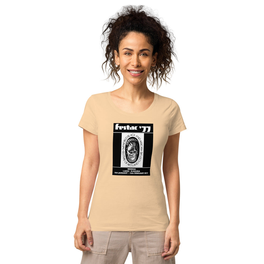 DENKYEM ASE "Benin Bronzes FESTAC '77 Retro" Women’s basic organic t-shirt