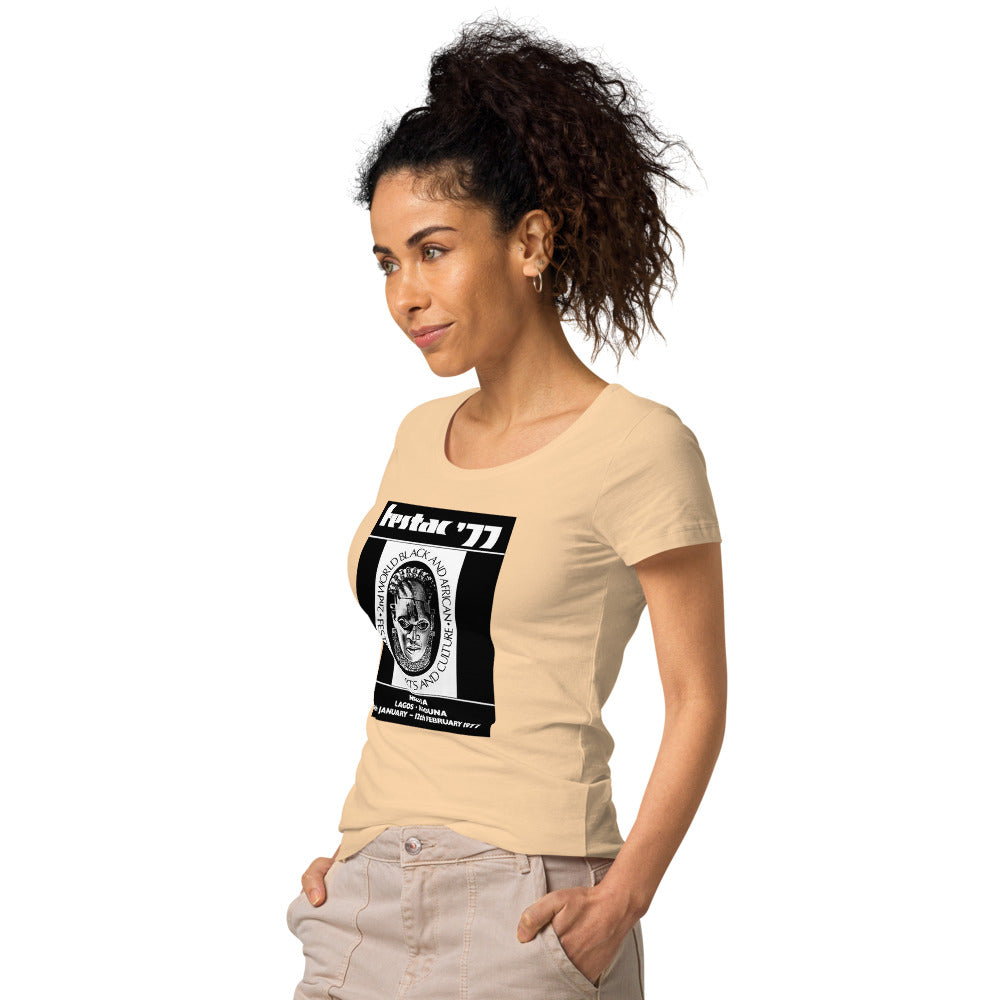 DENKYEM ASE "Benin Bronzes FESTAC '77 Retro" Women’s basic organic t-shirt