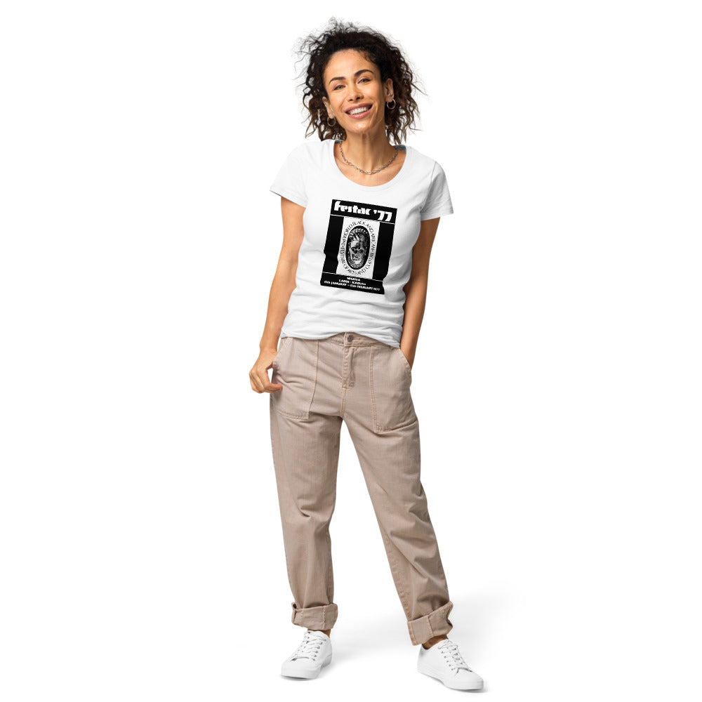 DENKYEM ASE "Benin Bronzes FESTAC '77 Retro" Women’s basic organic t-shirt