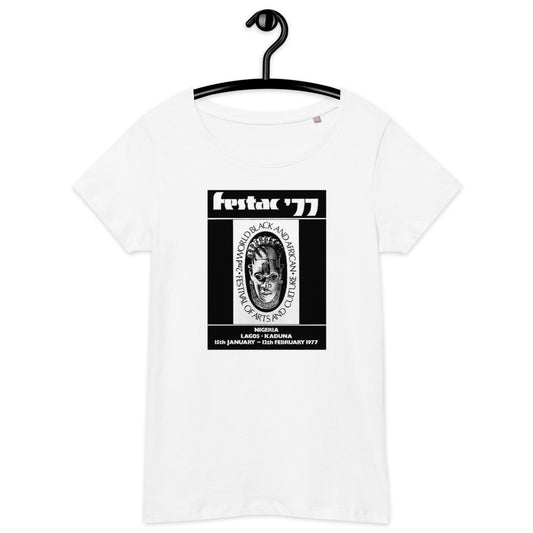 DENKYEM ASE "Benin Bronzes FESTAC '77 Retro" Women’s basic organic t-shirt