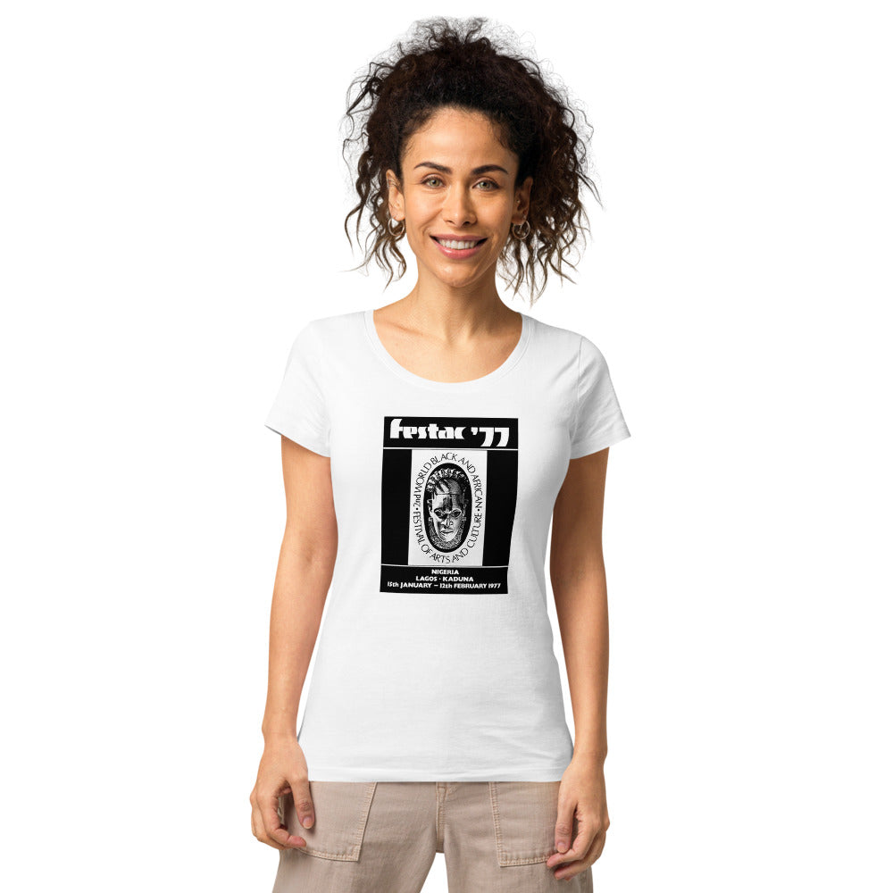 DENKYEM ASE "Benin Bronzes FESTAC '77 Retro" Women’s basic organic t-shirt