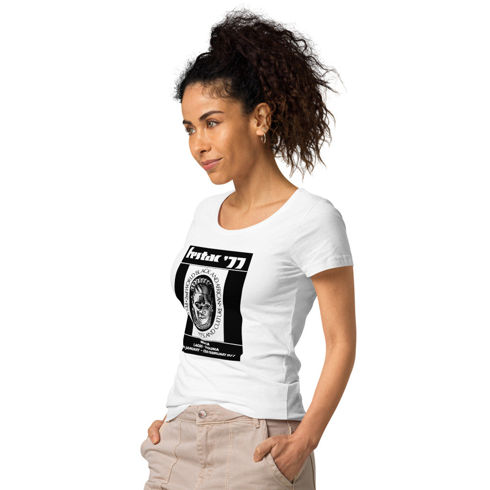 DENKYEM ASE "Benin Bronzes FESTAC '77 Retro" Women’s basic organic t-shirt