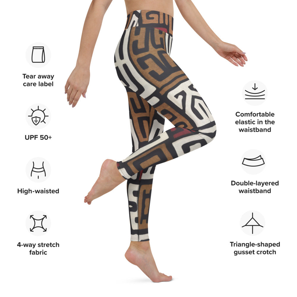 DENYEM ASE "Kuba Cloth All Over" Yoga Leggings