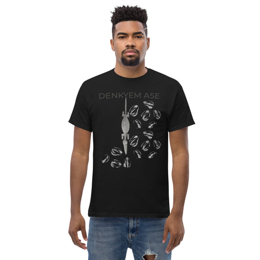 DENKYEM ASE Cowries & Logo Men's heavyweight tee