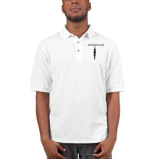 DENKYEM ASE Men's Embroidered Logo Premium Polo