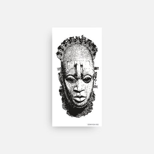 DENKYEM ASE "Benin Bronzes Queen Mother Idia Mask" 24"x48" X-Large Foam Board Print